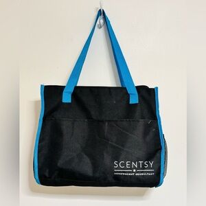 Scentsy Independent Consultant Black Blue Insulated Tote Bag Cooler
